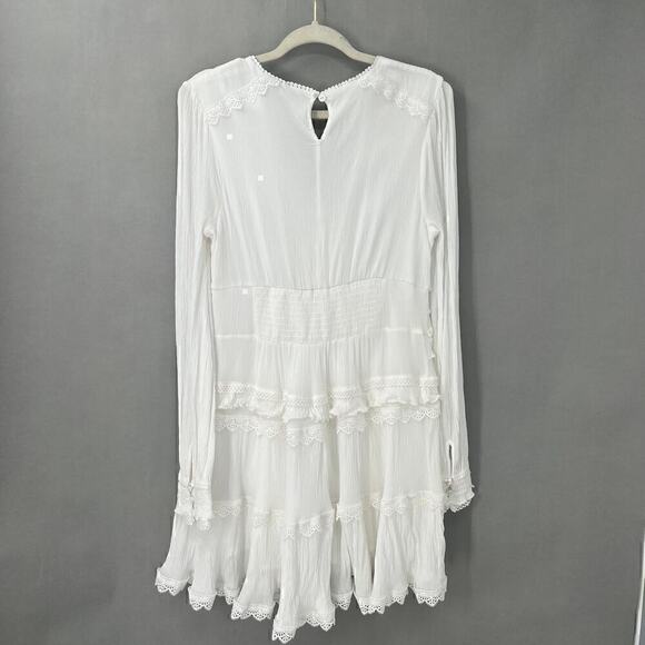 $329 AllSaints Mini Dress Womens 10 Vintage Romance Boho Chic Cottagecore Fairy - Picture 5 of 16